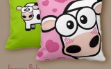American Mojo Custom Cow Throw Pillows