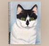 Black and White Cat Portrait Notebook