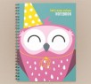 Happy Pink Party Owl Notebook Happy Pink Party Owl Notebook