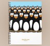 Crowd of Cartoon Penguins Notebook Crowd of Cartoon Penguins Notebook
