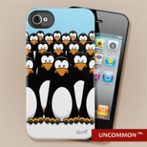 Pensive Penguin Army iPhone Case
