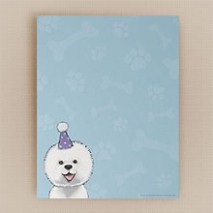 Bichon Frise Party Dog Notepad