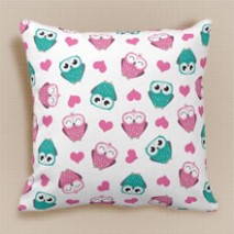 Owls & Hearts American MoJo Throw Pillow