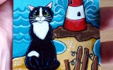 Cat ACEO - Lighthouse View