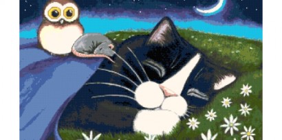 Watchful Eye - Cat Cross Stitch Chart