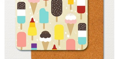 Ice Cream & Frozen Treats Coaster by Lisa Marie Robinson
