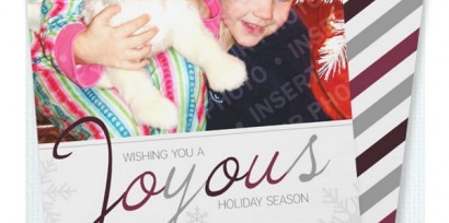 Joyous Candy Cane Holiday Photo Card