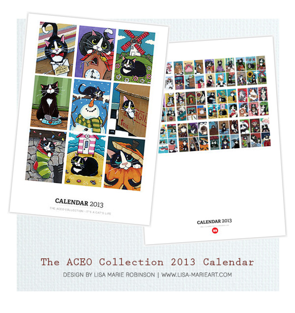 The Cat ACEO Collection 2013 Calendar by Lisa Marie Robinson