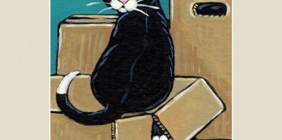 Cat ACEO -Inside and Out by Lisa Marie Robinson