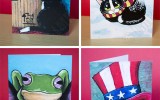 Cat Art Greeting Cards by Lisa Marie Robinson