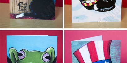 Cat Art Greeting Cards by Lisa Marie Robinson