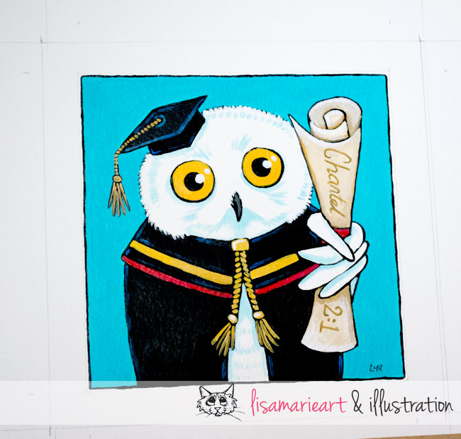 Snowy Owl Graduate by Lisa Marie Robinson