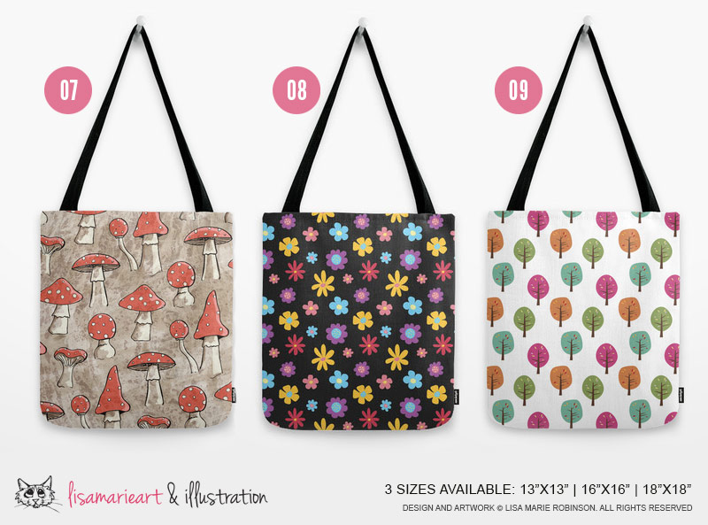 Nature Inspired Tote Bags by Lisa Marie Robinson