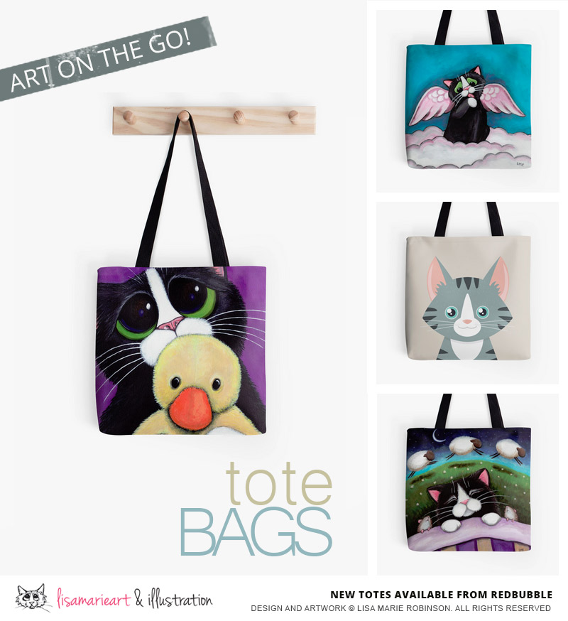 New Tote Bags at Redbubble