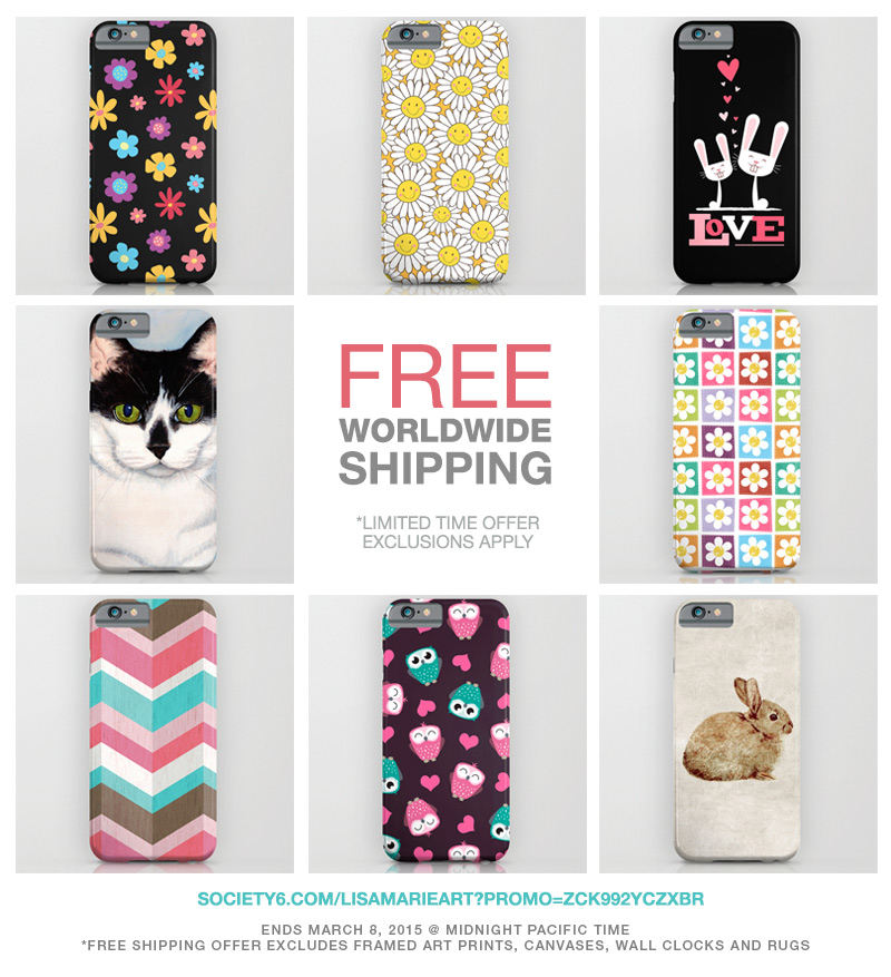 Free Wordlwide Shipping Society6 March 2015