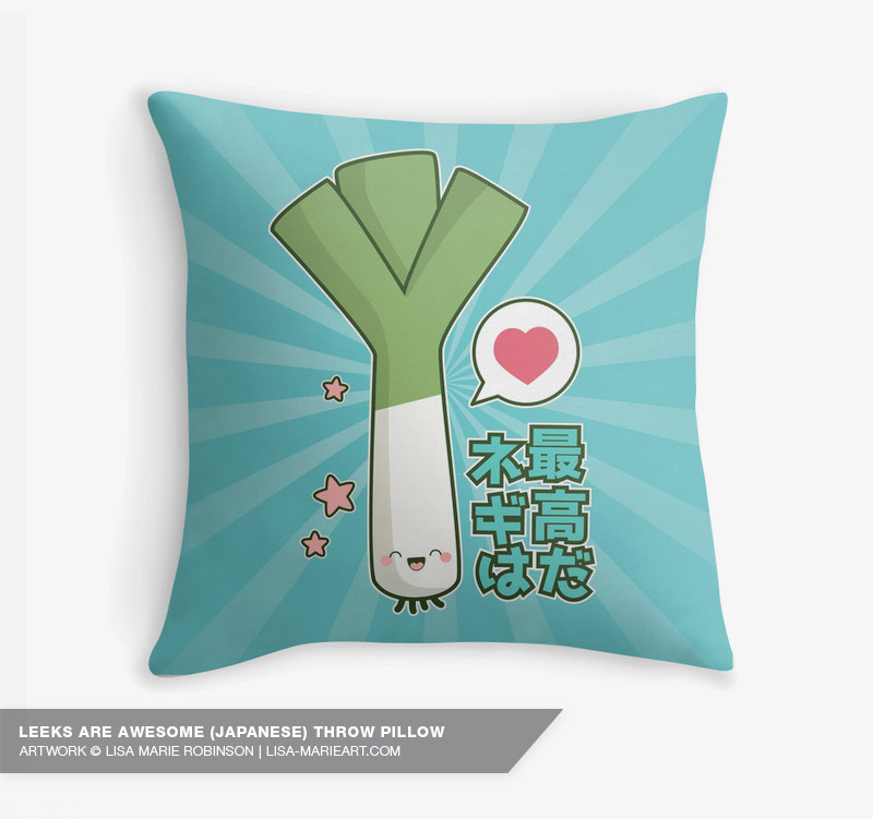 Leeks are Awesome! Throw Pillow