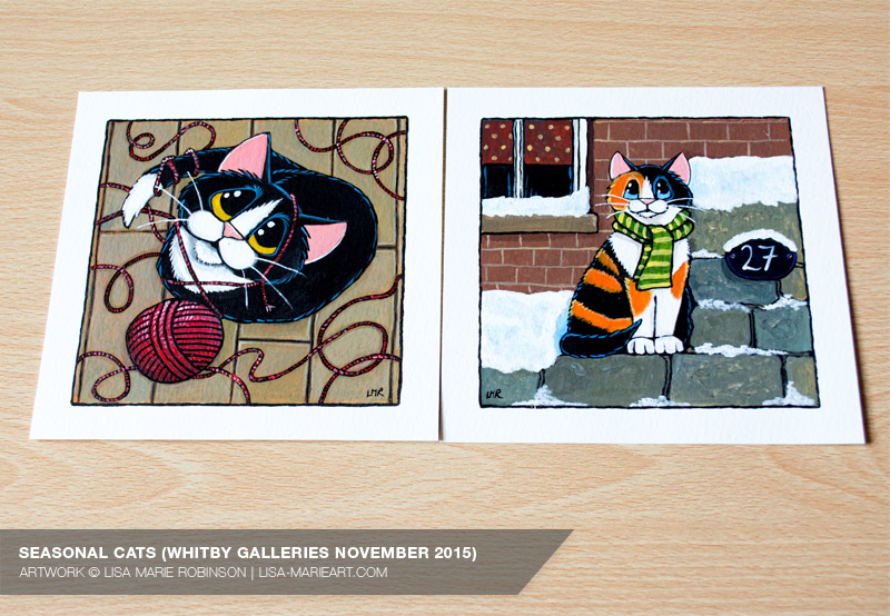 Cat Illustrations at Whitby Galleries November 2015