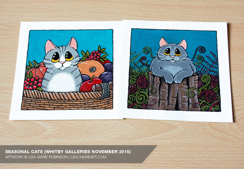 Cat Illustrations at Whitby Galleries November 2015