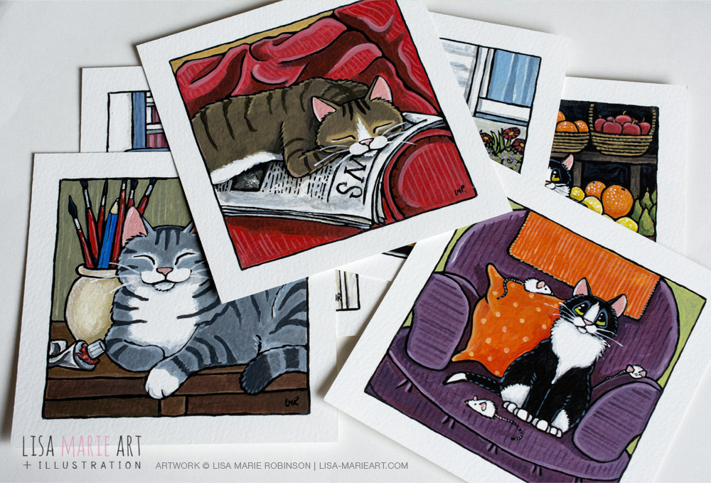 New Cat Art at Whitby Galleries - August 2016
