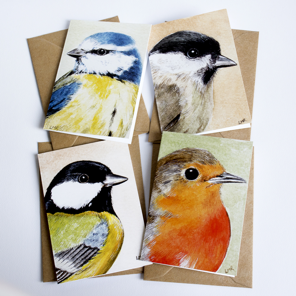 A7 Mini British Garden Birds Notecard Set