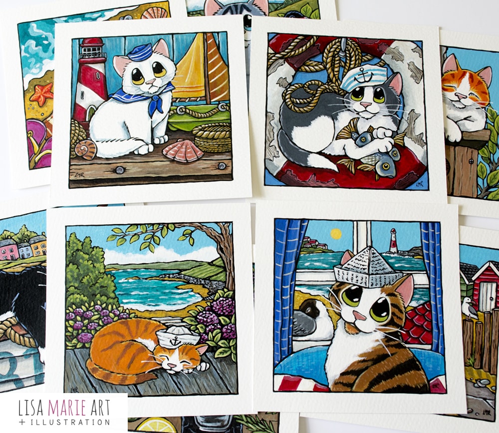 Sailor Cat Illustrations - Whitby July 2018