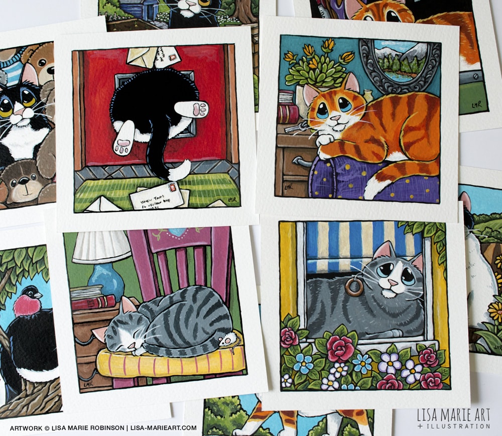 Indoor Cat - Illustrations at Whitby Galleries