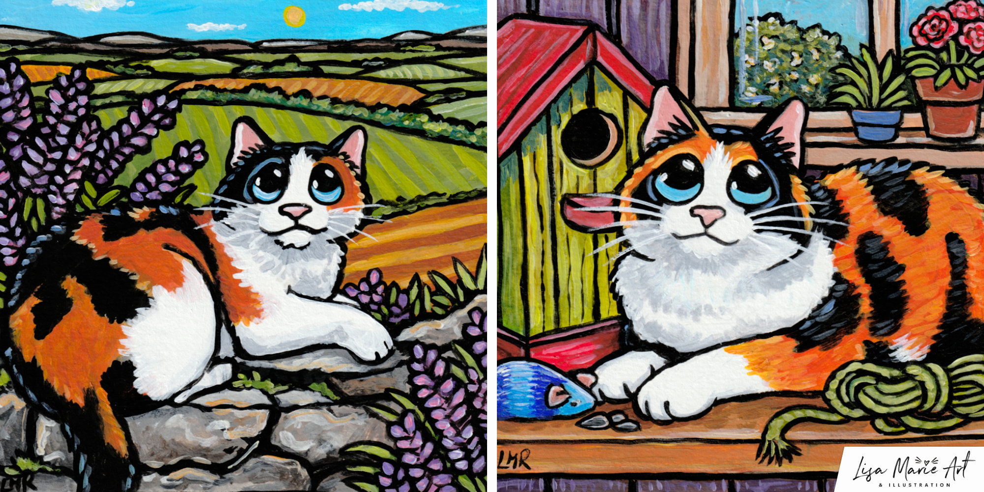 Original cat paintings by Lisa Marie Robinson available at Whitby Galleries.