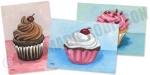 Cupcake ACEOs for Sale
