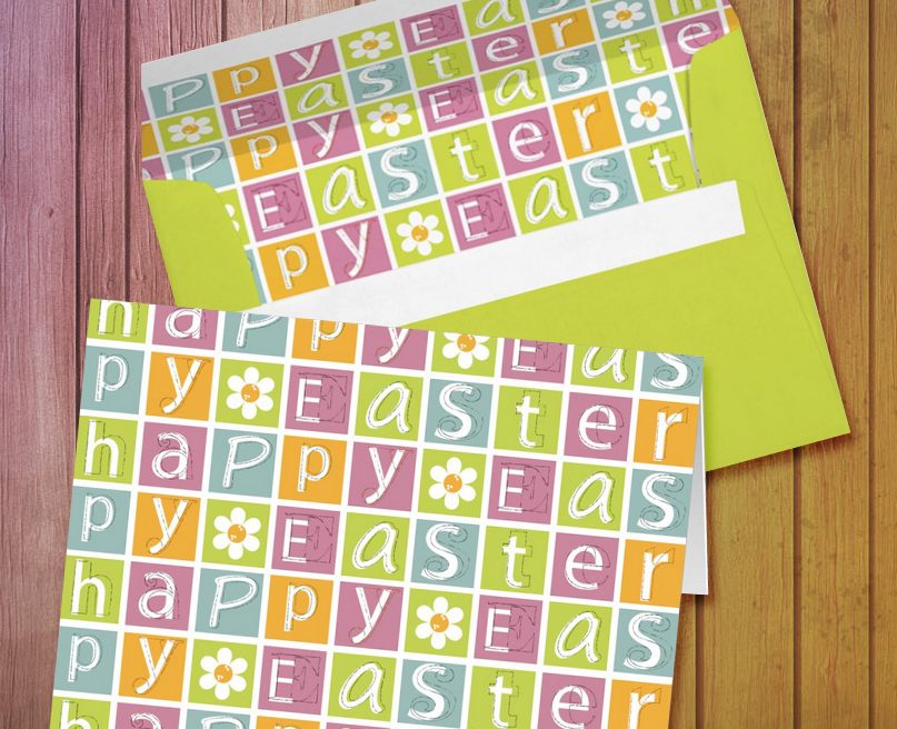 Happy Easter Cad & Envelope by Lisa Marie Robinson
