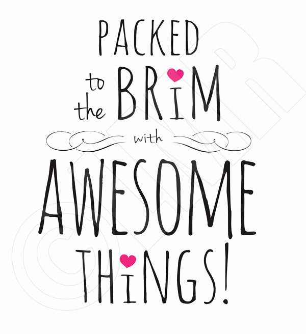 Packed to the Brim with Awesome Things by Lisa Marie Robinson