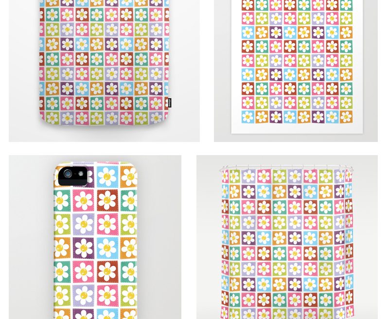 Colourful Stitched Flower Patches Products at Society6