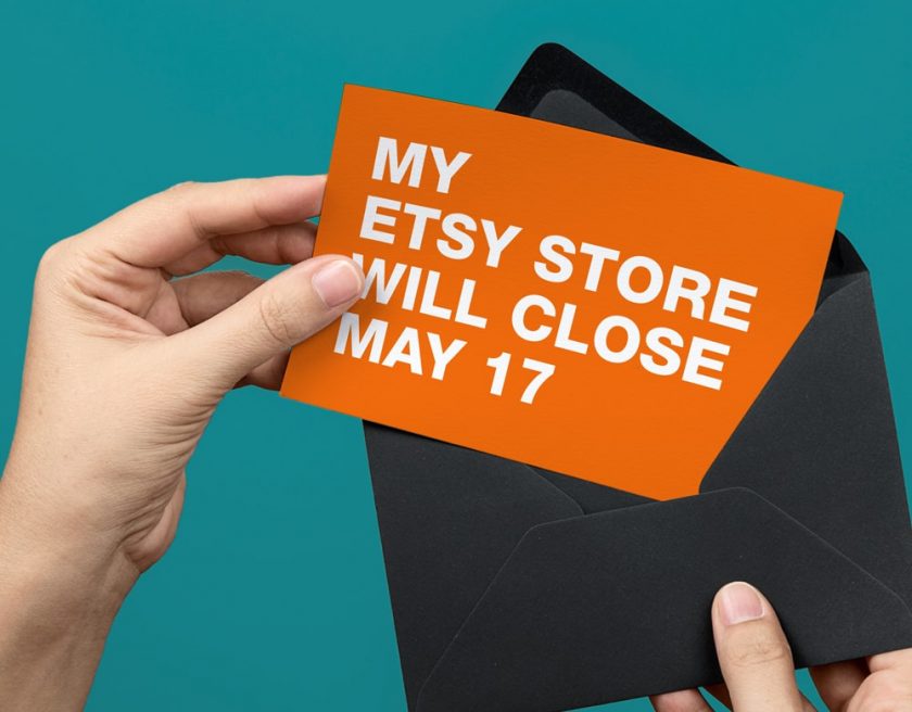 Etsy Store Closing