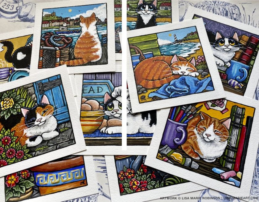 Cat Paintings at Whitby Galleries June 2021